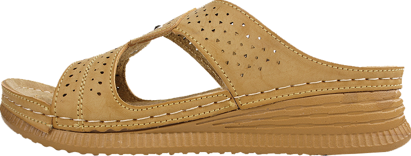 دمپایی زنانه پاریز مدل آیلار کد 27  رنگ کرم